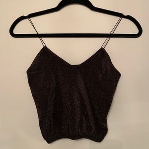 Free People crop top - metallic